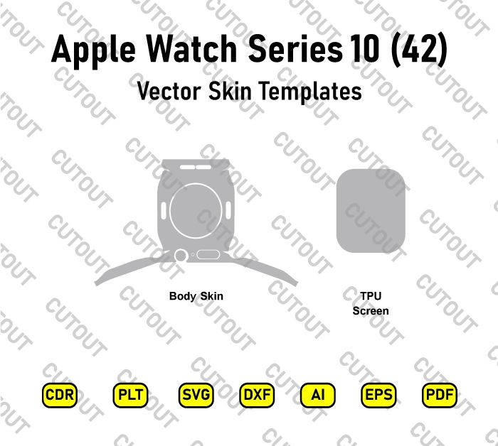 Apple Watch Series 10 42 mm Vector Skin Cut Files