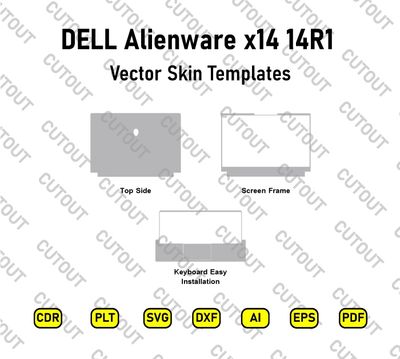 Dell Alienware x14 14R1 4810 Vector Skin Cut Files