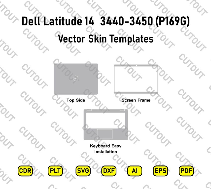 Dell Latitude 14 3440-3450 (P169G) 2023 Vector Skin Cut Files