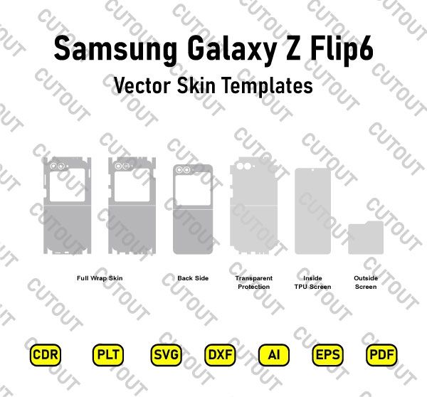 Samsung Galaxy Z Flip6 Vector Skin Cut Files