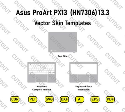 ​Archivos de corte vectorial para Asus ProArt PX13 (HN7306) 13.3