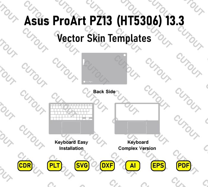 Asus ProArt PZ13 (HT5306) 13.3 Vector Skin Cut Files