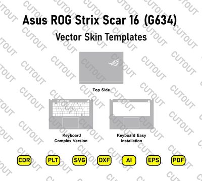 Asus ROG Strix SCAR 16 G634 (2024) Vector Skin Cut Files