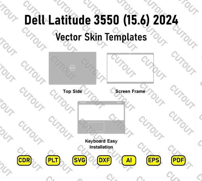 Dell Latitude 3550 15.6 2024 Vector Skin Cut Files