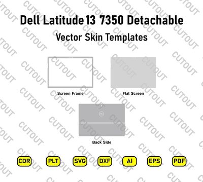 Dell Latitude 7350 Detachable 13 2024 Vector Skin Cut Files