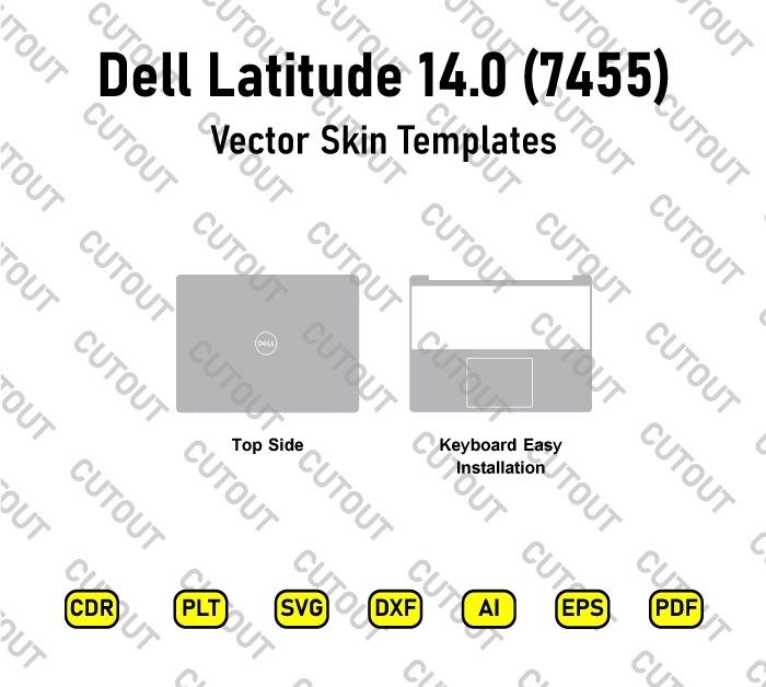 Dell Latitude 7455 14.0 2024 Vector Skin Cut Files