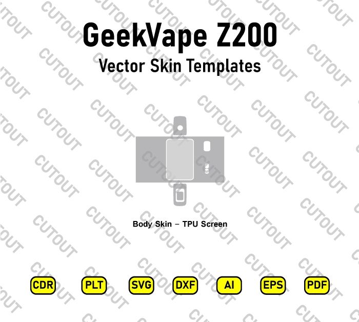 GeekVape Z200 Vector Skin Cut Files
