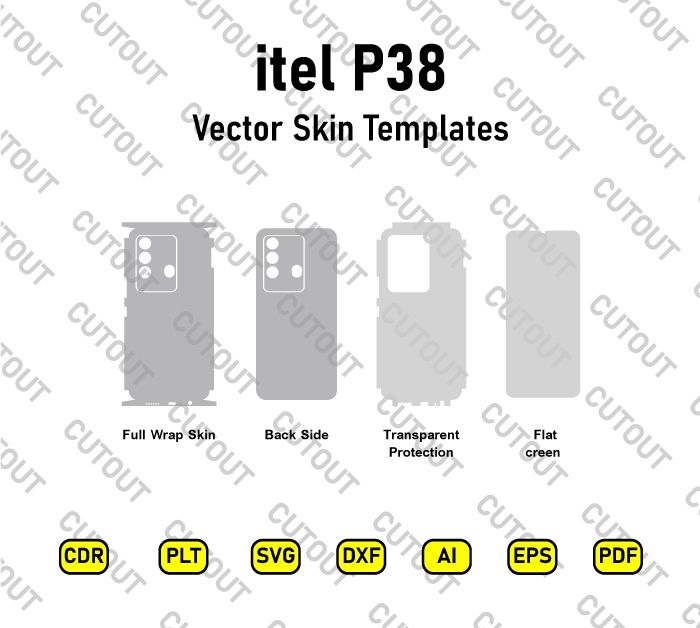 itel P38 Vector Skin Cut Files