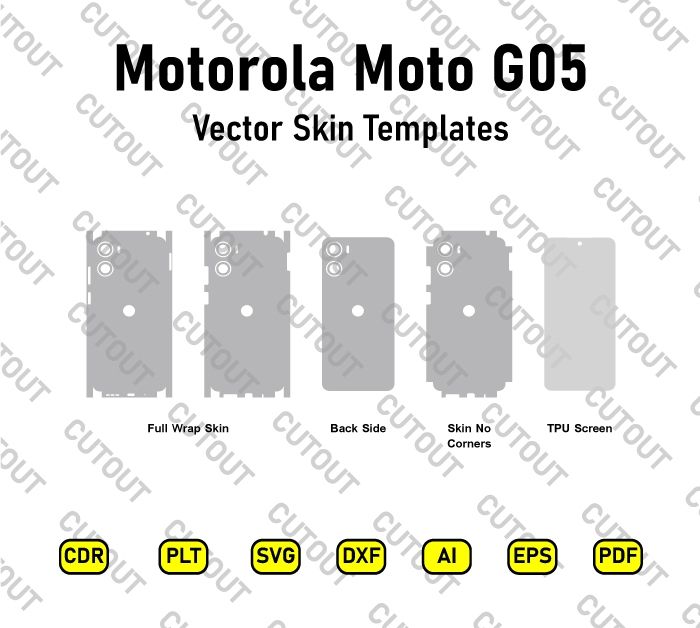 Motorola Moto G05 Vector Skin Cut Files