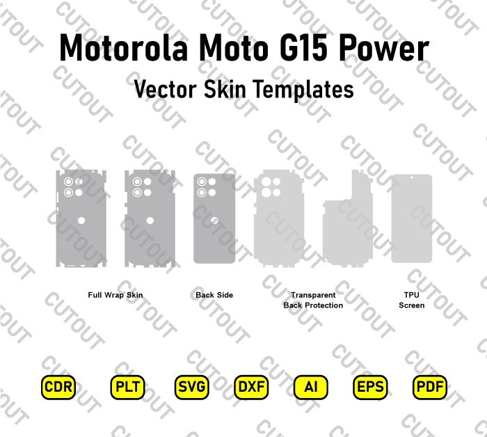 Motorola Moto G15 Power Vector Skin Cut Files