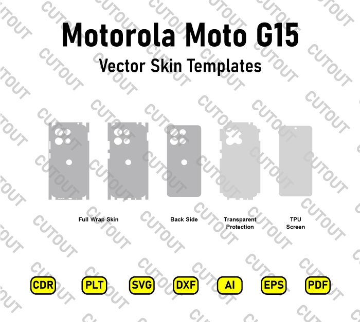 Motorola Moto G15 Vector Skin Cut Files