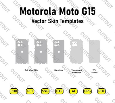 Motorola Moto G15 Vector Skin Cut Files