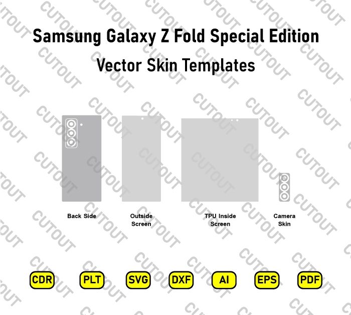 Samsung Galaxy Z Fold Special Edition Vector Skin Cut Files