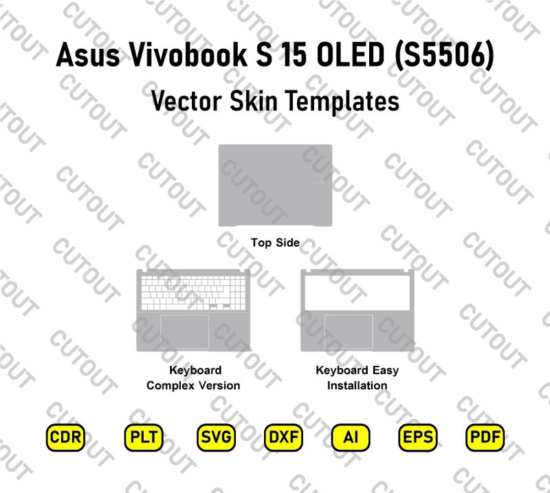Asus Vivobook S 15 OLED (S5506) Vector Skin Cut Files