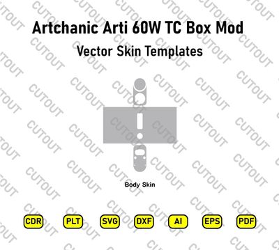 ​Archivos de corte vectorial para la carcasa del Artchanic Arti 60W TC VW Vape Box Mod