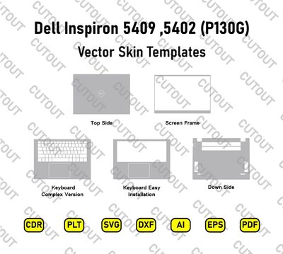 Dell Vostro 5402,Dell Inspiron 5402, 5409 (P130G) Vector Skin Cut Files