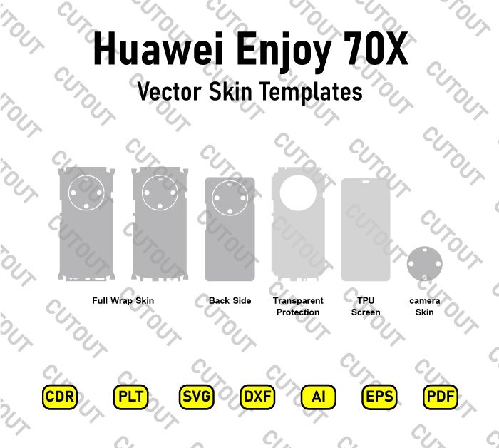 ​Archivos de corte vectorial para Huawei Enjoy 70X