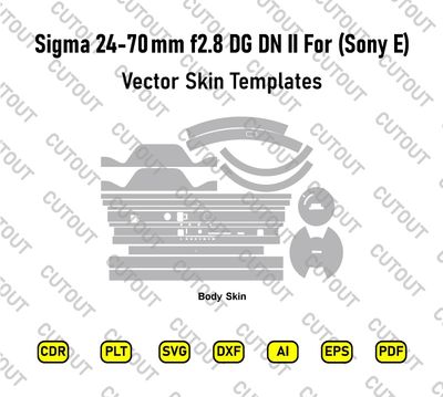 Sigma 24-70mm f2.8 DG DN II Art (Sony E) Vector Skin Cut Files