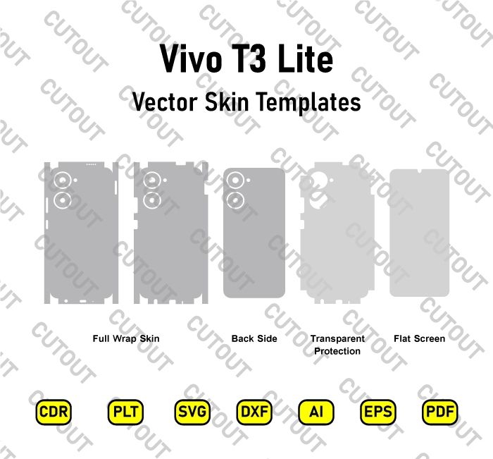 Vivo T3 Lite Vector Skin Cut Files