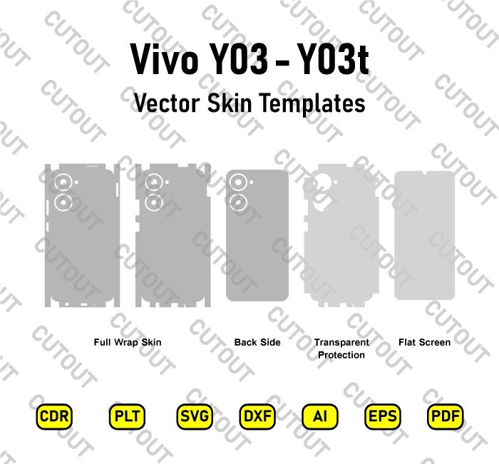 Vivo Y03 4G-Y03t Vector Skin Cut Files
