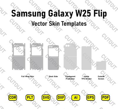 Samsung W25 Flip Vector Skin Cut Files