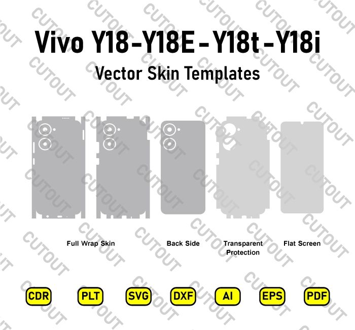 Vivo Y18-Y18e-Y18i-Y18t Vector Skin Cut Files