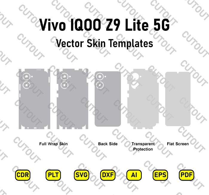 Vivo IQOO Z9 Lite 5G Vector Skin Cut Files