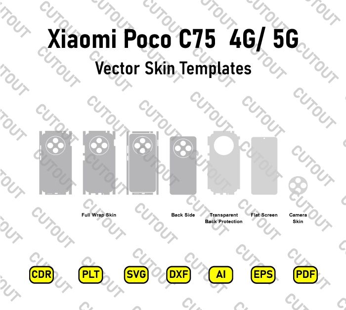 Xiaomi Poco C75 4G-5G Vector Skin Cut Files