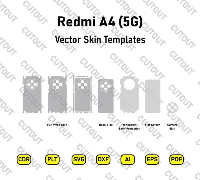 Xiaomi Redmi A4 5G Vector Skin Cut Files