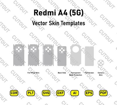 ​Archivos de corte vectorial para el Xiaomi Redmi A4 5G