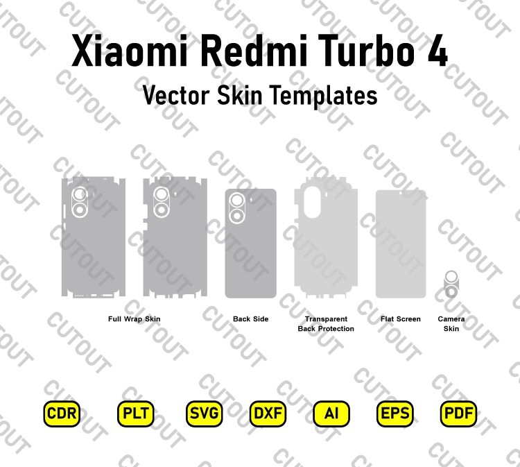 Xiaomi Redmi Turbo 4 Vector Skin Cut Files