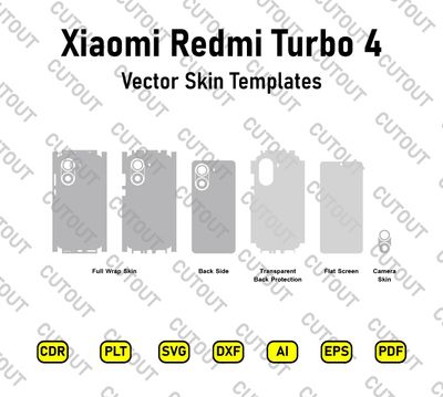 Xiaomi Redmi Turbo 4 Vector Skin Cut Files