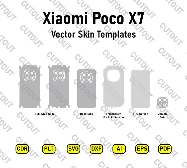 Xiaomi Poco X7 Vector Skin Cut Files