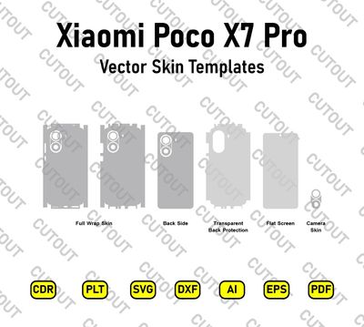 ​Archivos de corte vectorial para el Xiaomi Poco X7 Pro