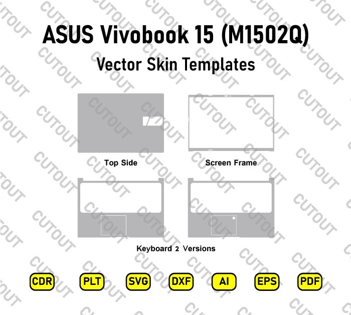 ASUS Vivobook 15 (M1502Q) Vector Skin Cut Files