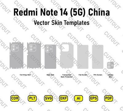 Xiaomi Redmi Note 14 5G China Vector Skin Cut Files