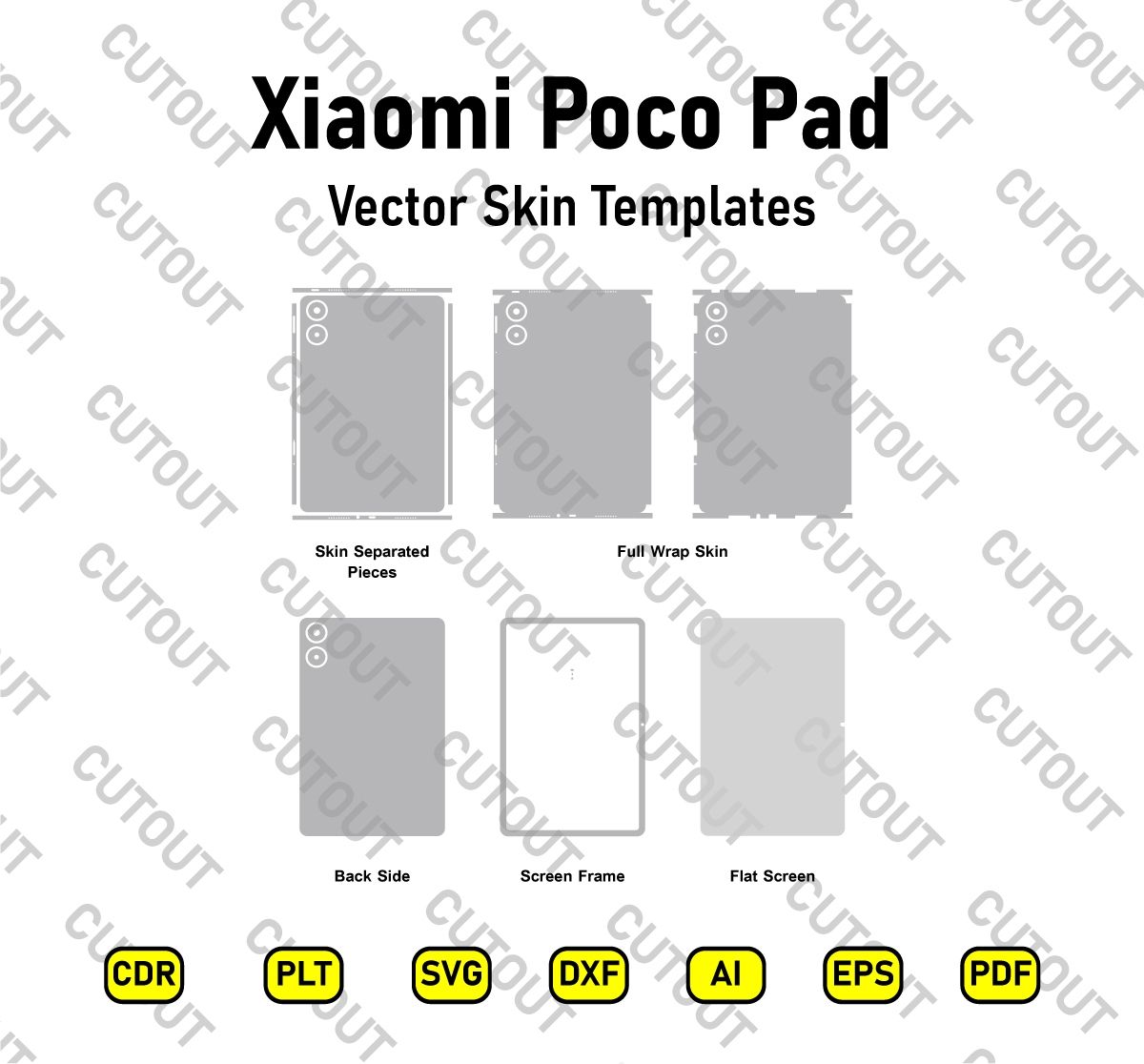 Xiaomi Poco Pad Vector Skin Cut Files