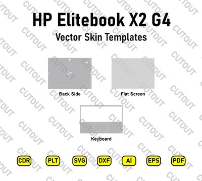 HP Elitebook x2 G4 Vector Skin Cut Files