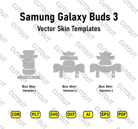 Samung Galaxy Buds 3 Vector Skin Cut Files