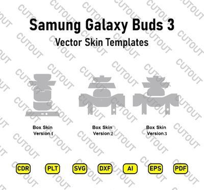 Samung Galaxy Buds 3 Vector Skin Cut Files