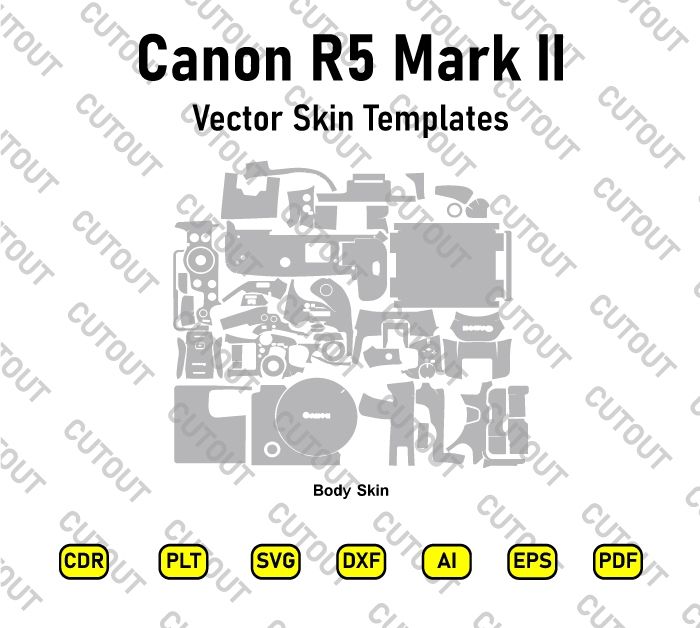 ​Archivos de corte vectorial para la Canon R5 Mark II