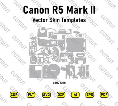 ​Archivos de corte vectorial para la Canon R5 Mark II