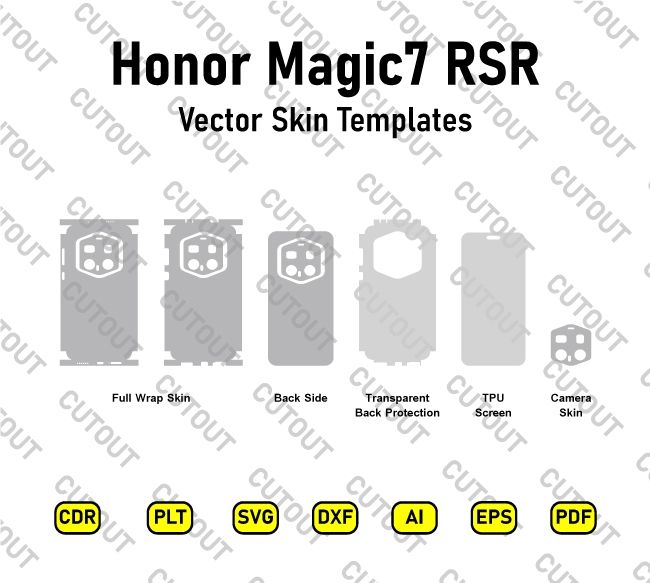 Honor Magic7 RSR Vector Skin Cut Files