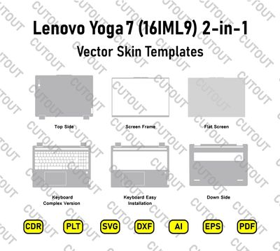 Lenovo Yoga 7 16IML9 2-in-1 Vector Skin Cut Files
