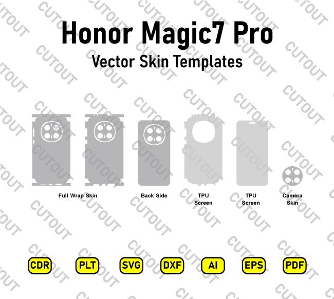 Honor Magic 7 Pro Vector Skin Cut Files