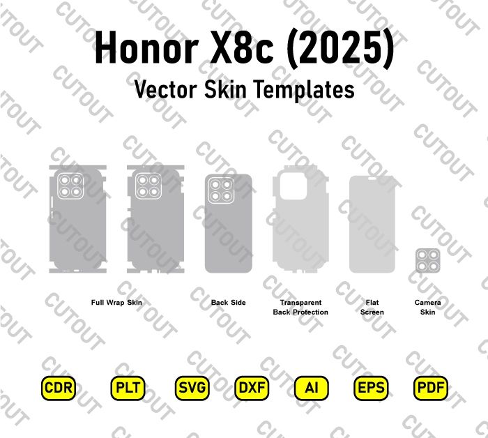 Honor X8c (2025) Vector Skin Cut Files