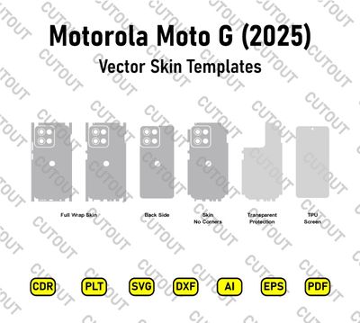 ​Archivos de corte vectorial para el Motorola Moto G (2025)