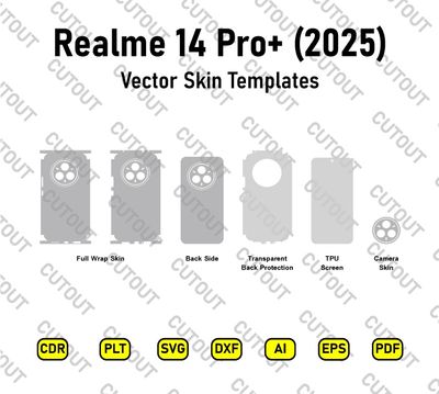 Realme 14 Pro+ (2025) Vector Skin Cut Files