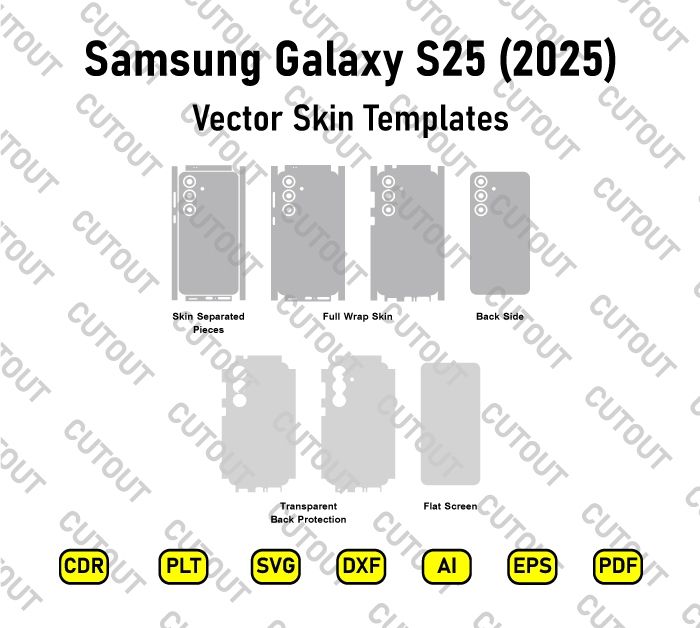 Samsung Galaxy S25 (2025) Vector Skin Cut Files