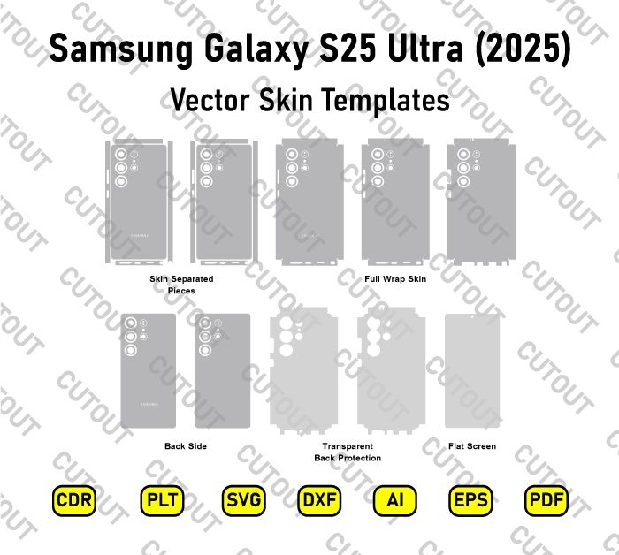 Samsung Galaxy S25 Ultra (2025) Vector Skin Cut Files